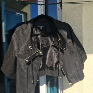 Crop moto jacket
